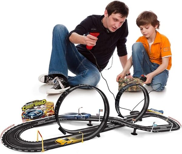 Electric Powered Slot Car Race Track Set