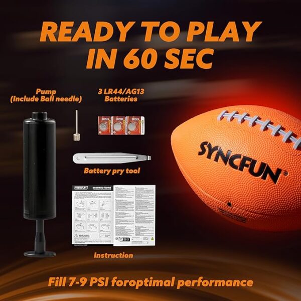 SYNCFUN Glow in The Dark Football - Image 2