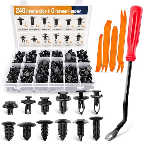 GOOACC - GRC-33 240PCS Bumper Retainer Clips Car Plastic