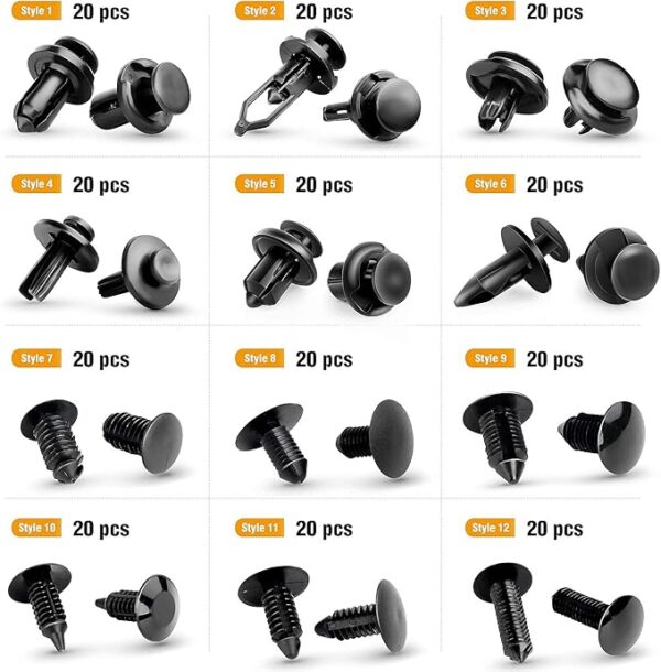 GOOACC - GRC-33 240PCS Bumper Retainer Clips Car Plastic - Image 3