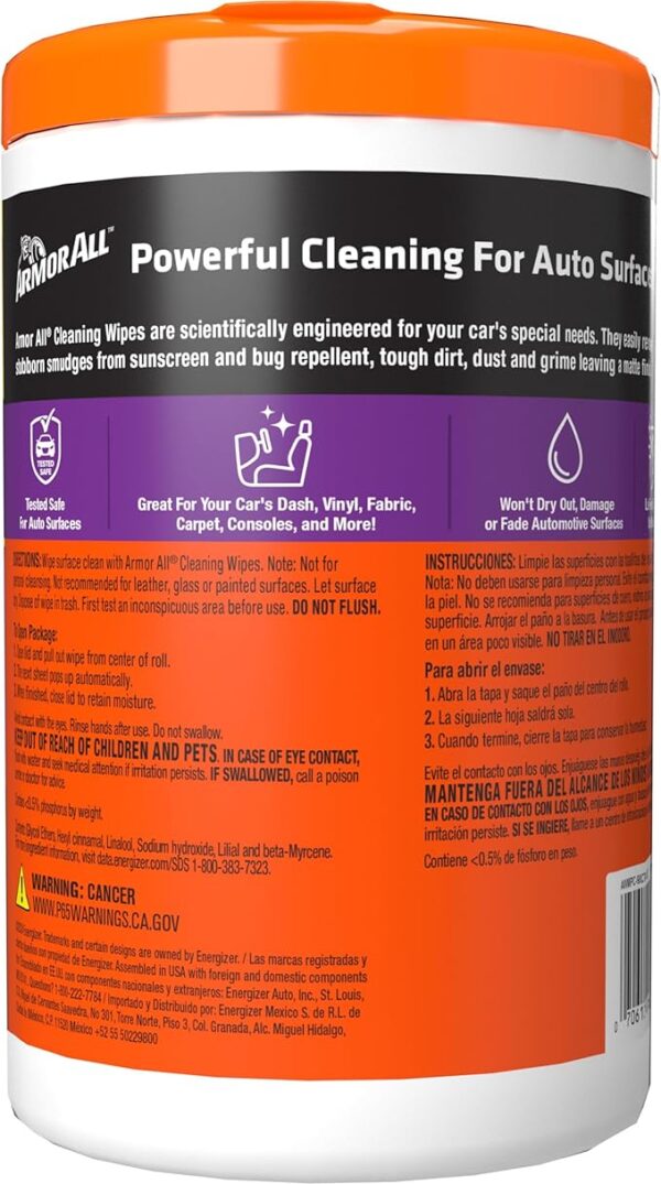 Armor All Car Cleaning Wipes - Image 2