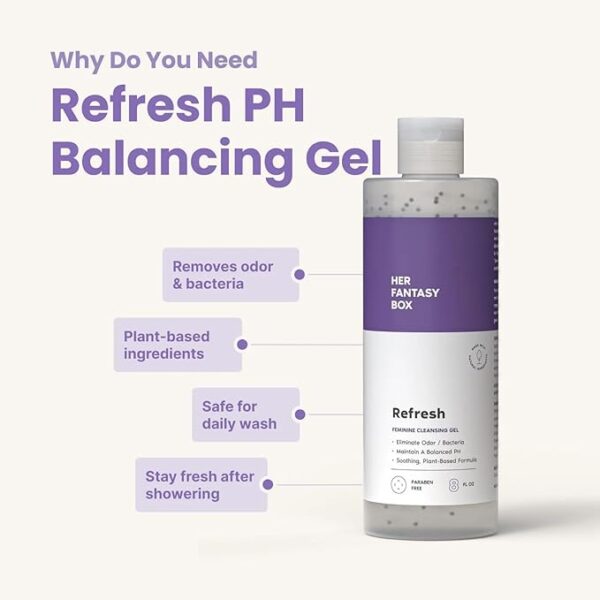 Her Fantasy Box Refresh pH-Balancing Feminine Wash (8 oz) - Image 4