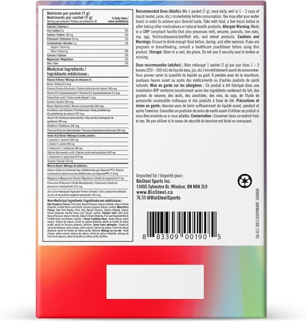 BioSteel Electrolyte Powder Pack – 30 Hydration Packets, 3 Flavors - Image 3