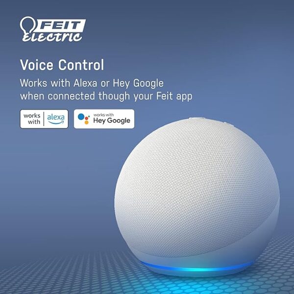 Feit Electric Smart Bulbs – RGB, Tunable White, WiFi, No Hub (3-Pack) - Image 2